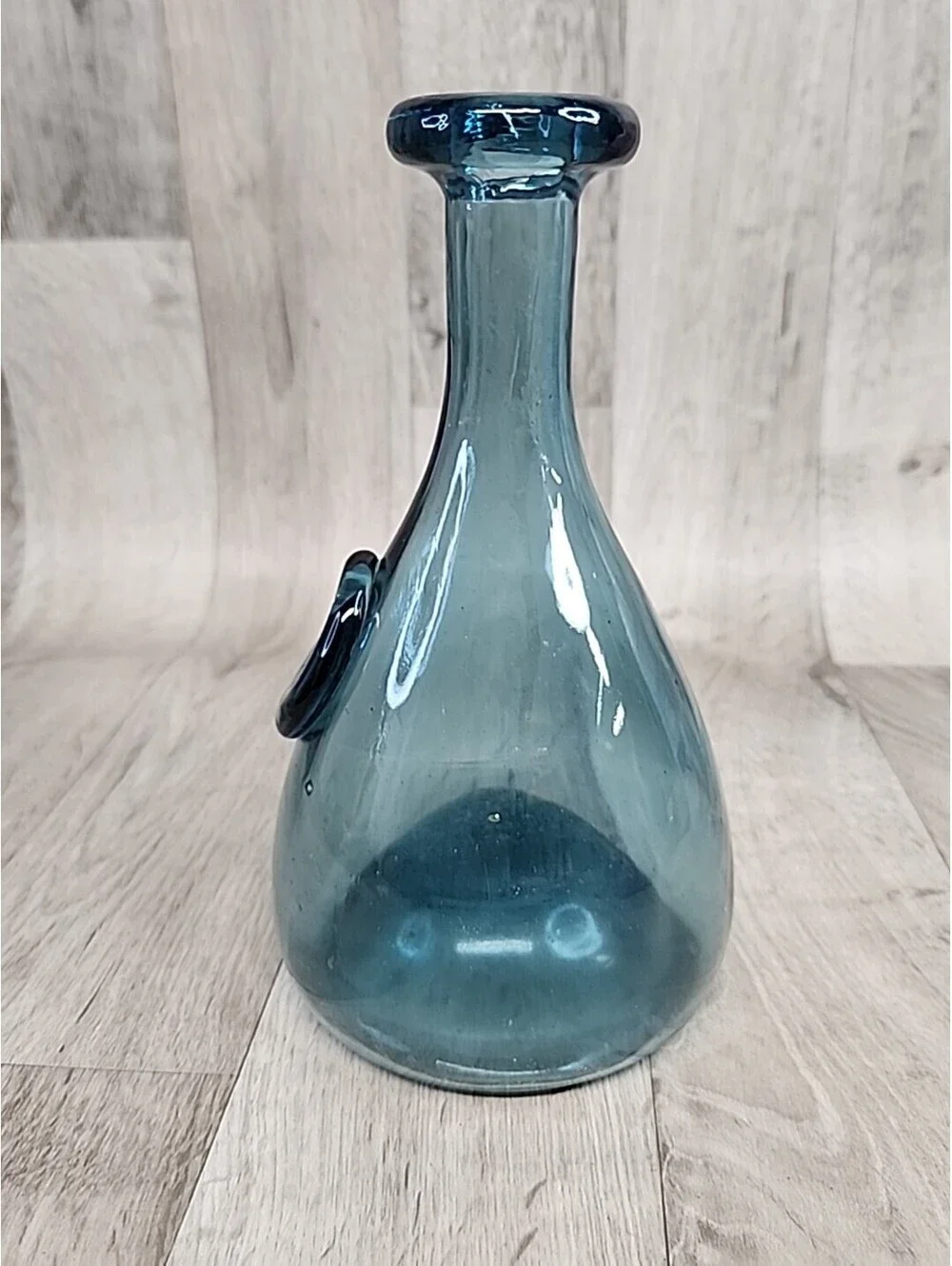 VTG Scandinavian Blue Glass Carafe Holmegaard O Winther 1960 'Cherry Elsinore'